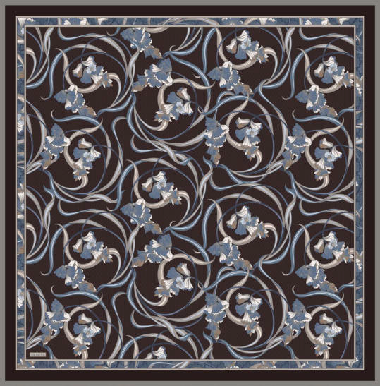 Armine Dj Saf Twill İpek Eşarp 9512D (T) - Kahverengi