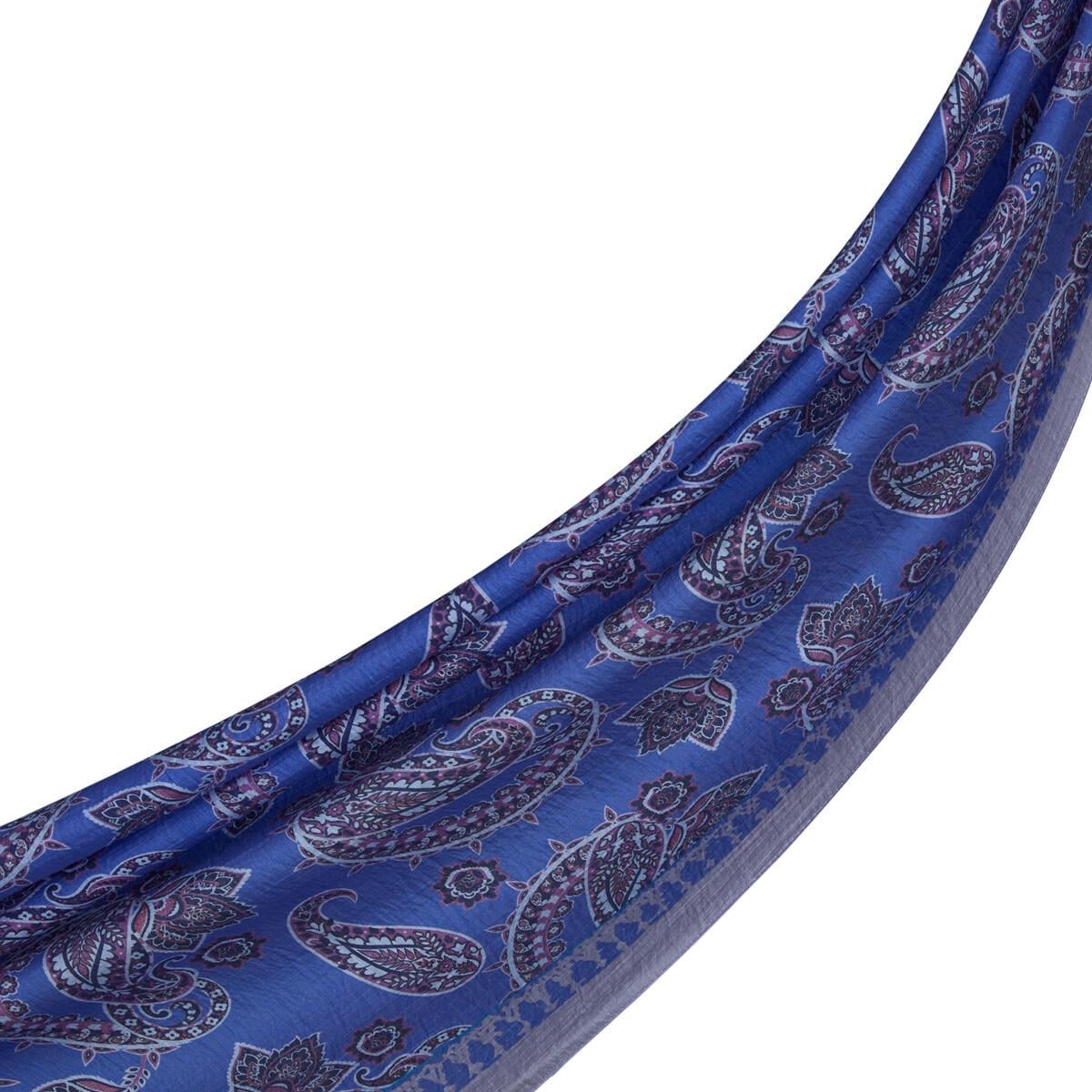 İpekevi 02888 Dört Mevsim Şal - Saks Mavisi