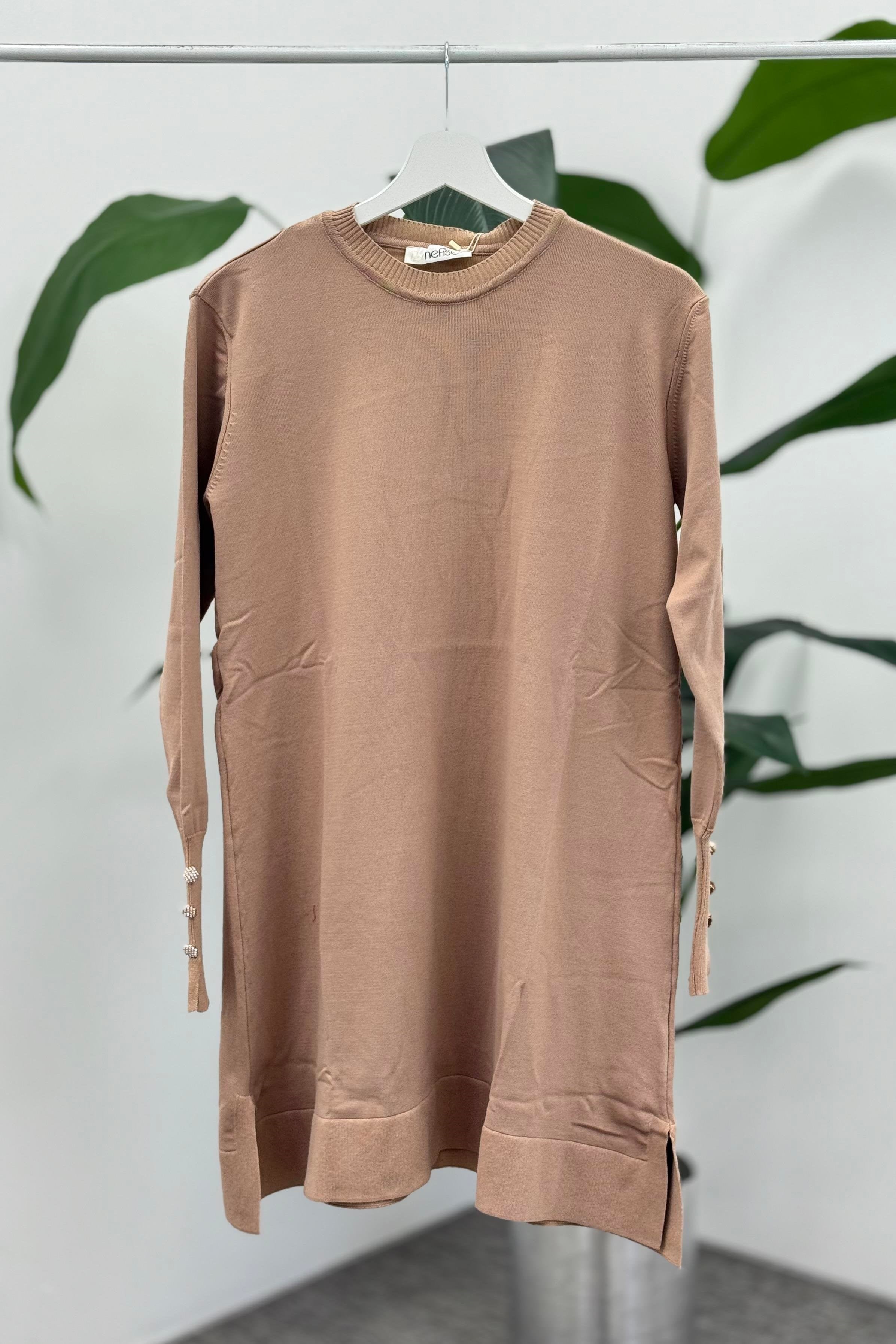 Bisiklet Yaka Modern Tunik 145122 - Bisküvi