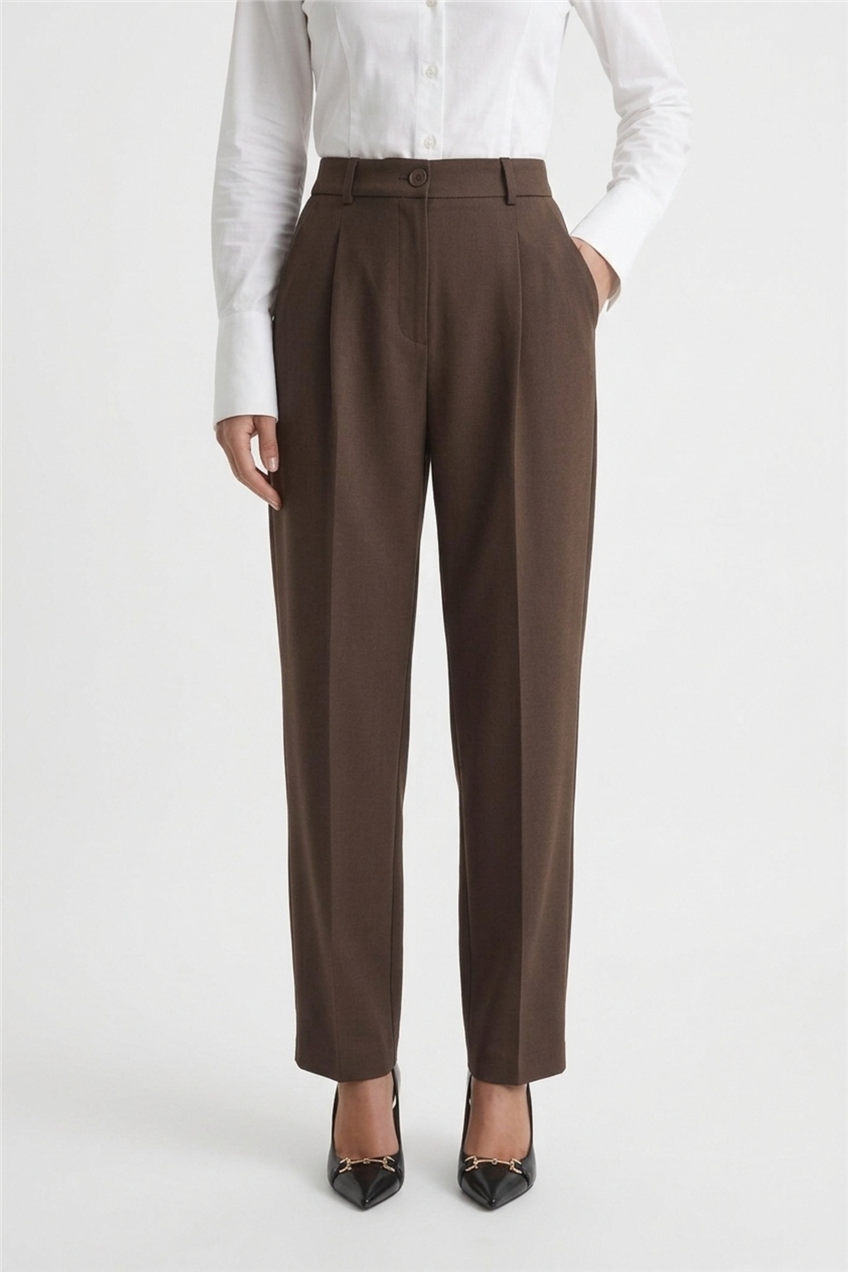 Sentez 5692 Aves Gabardin Pantolon Kahve