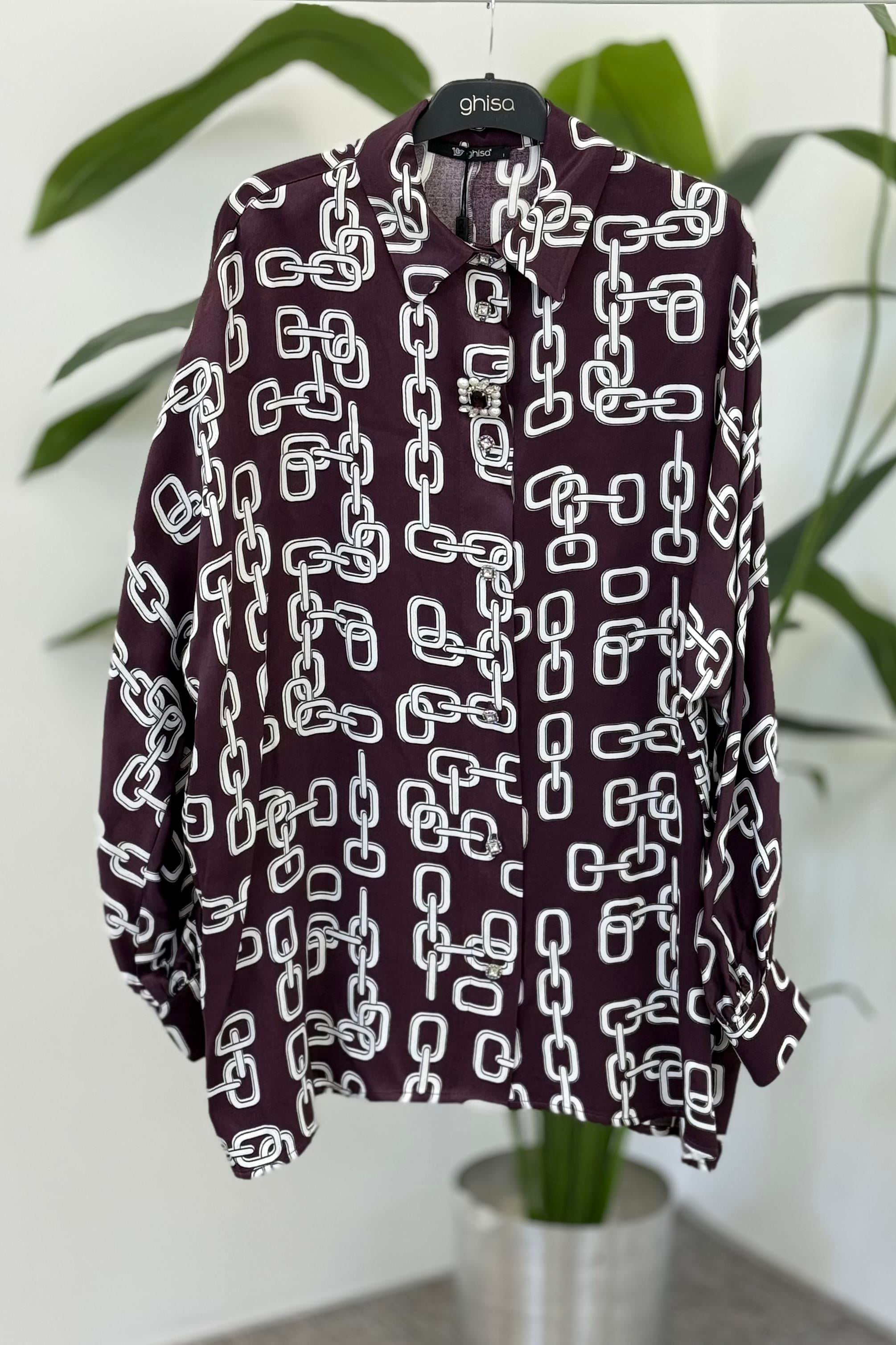 Ghisa 4093 Tunik - Bordo Zincir