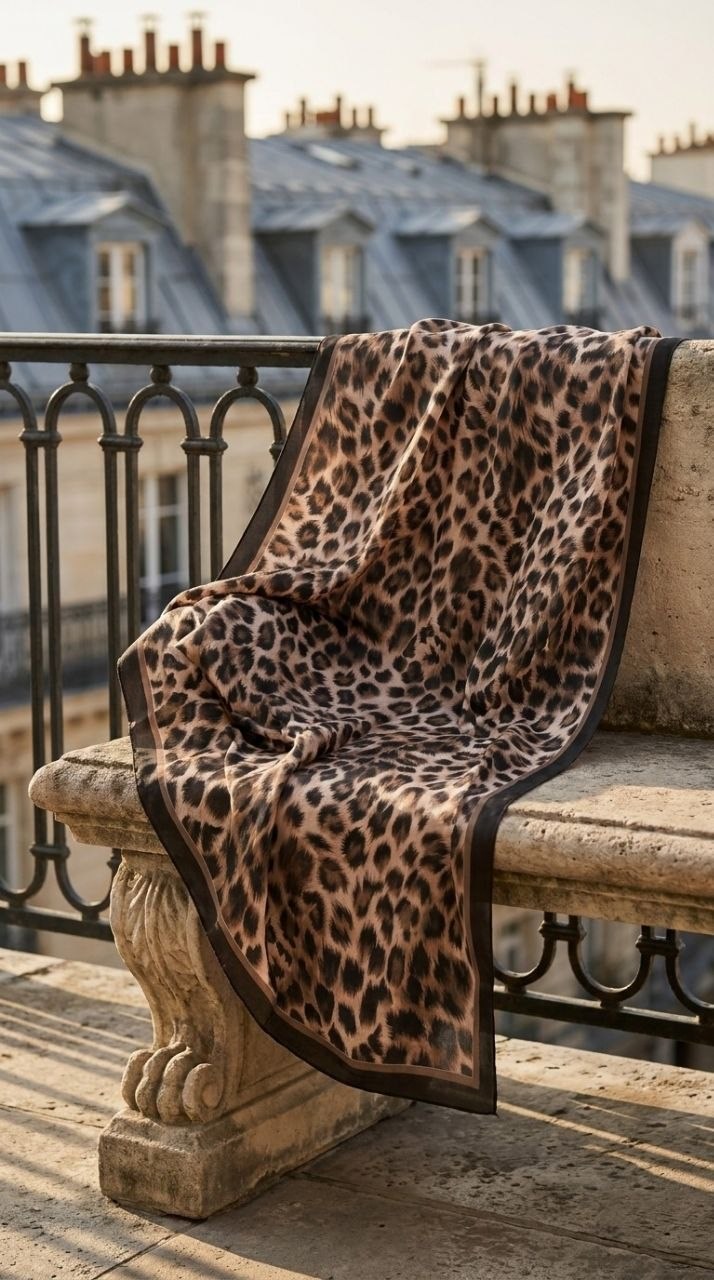 Levidor 39081 Leopar Vella Şal - Kahve Şal LEVİDOR 