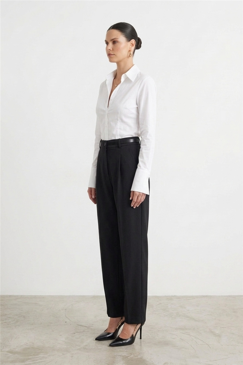 Sentez 5692 Aves Gabardin Pantolon Siyah