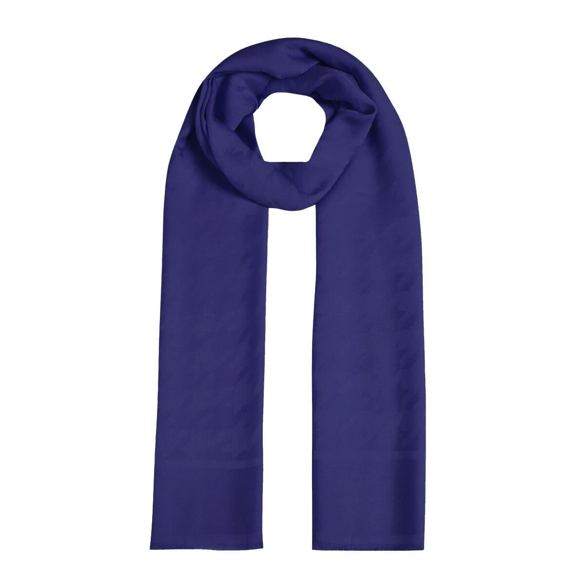 İpekevi 04390 Dört Mevsim Kazayağı Desenli Monogram Şal - Saks Mavisi