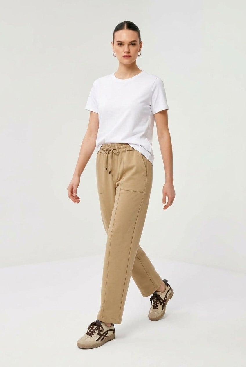 Sentez 5680 Streç Havuç Paçalı Pantolon Camel
