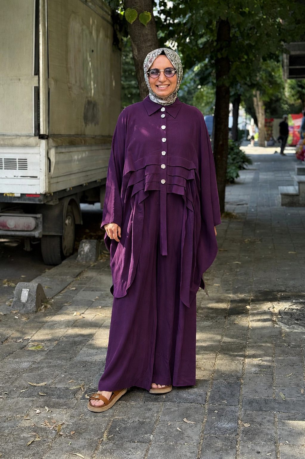 Armine Trend 26YTD6185 Kat Detay Pantolonlu Takım - Bordo