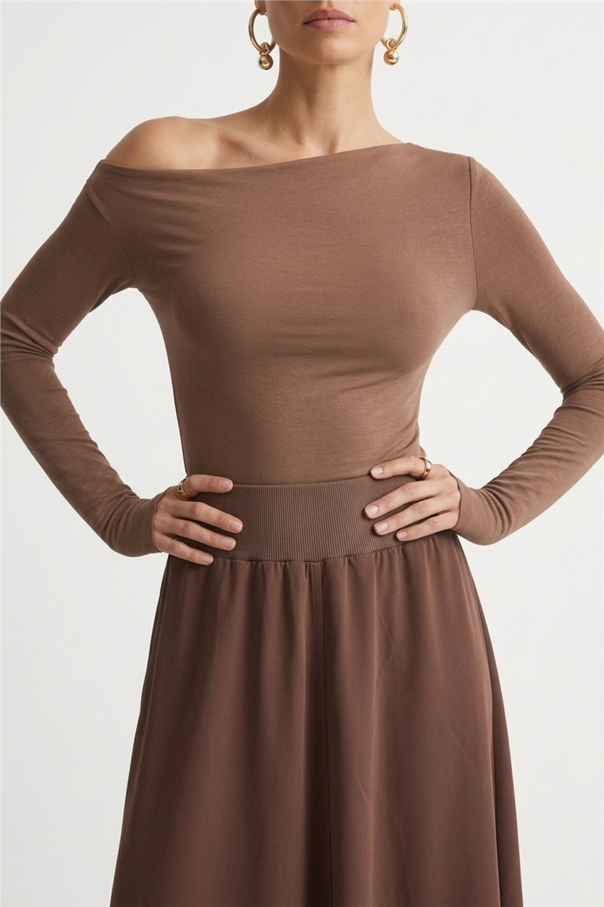 Sentez 5816 Ellena Rahat Etek Kahve