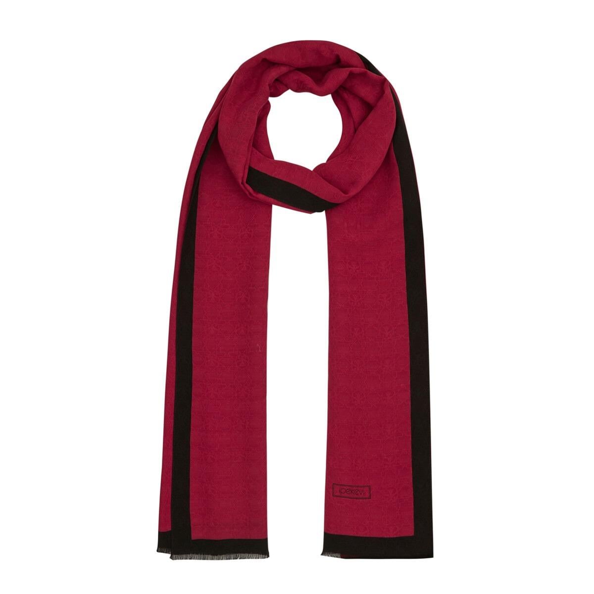 İPEKEVİ İpekevi 04356 Dört Mevsim Monogram Şal - Bordo İpekevi 04356 Dört Mevsim Monogram Şal - Bilen Giyim Şal 