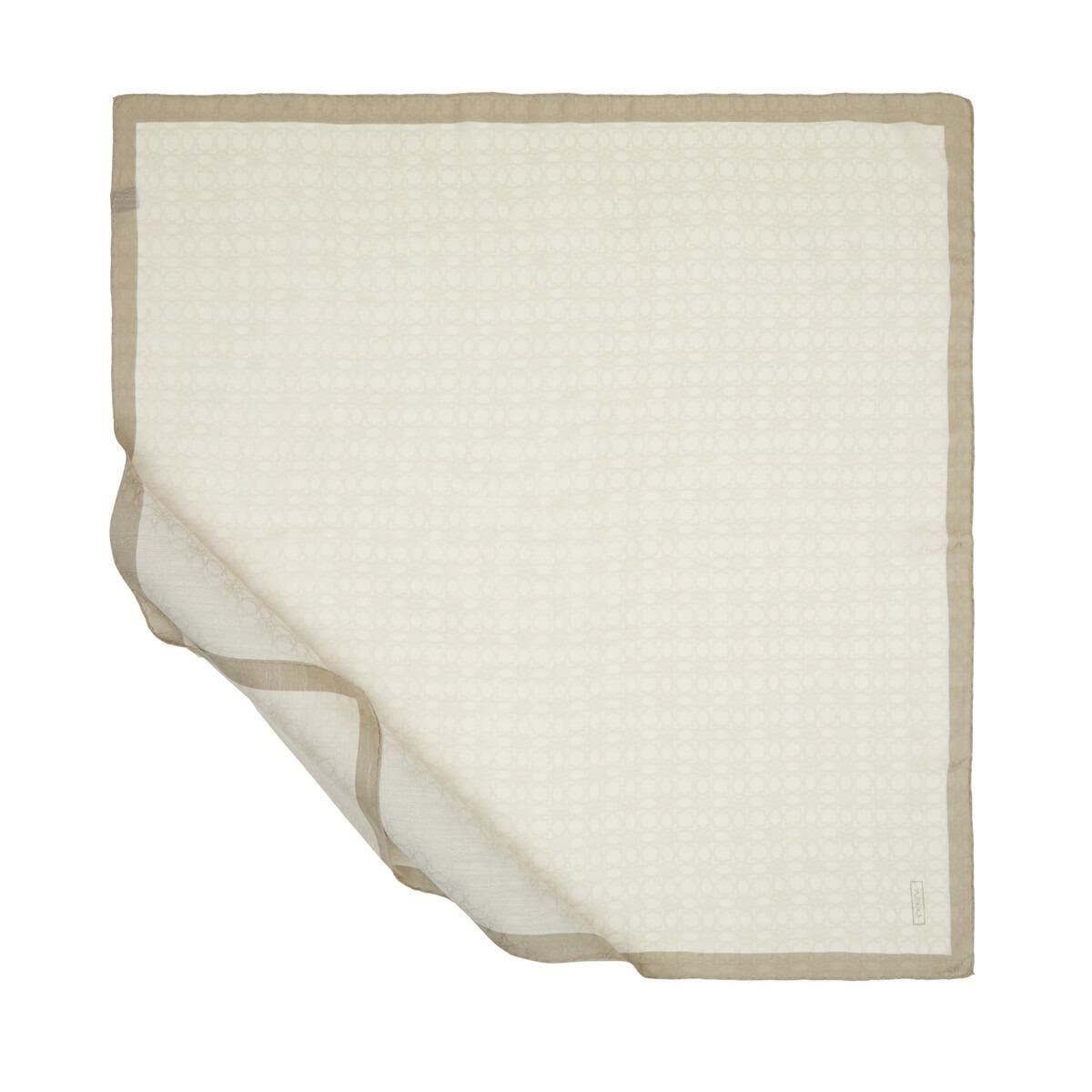 İPEKEVİ İpekevi 04357 Dört Mevsim Monogram Eşarp - Kum Beyazı  Eşarp 