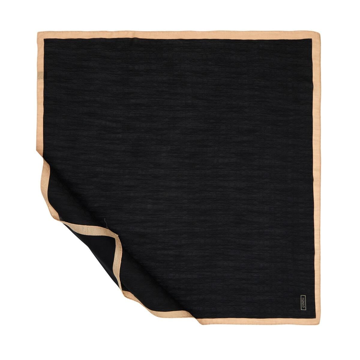İPEKEVİ İpekevi 04357 Dört Mevsim Monogram Eşarp - Siyah - Bej  Eşarp 