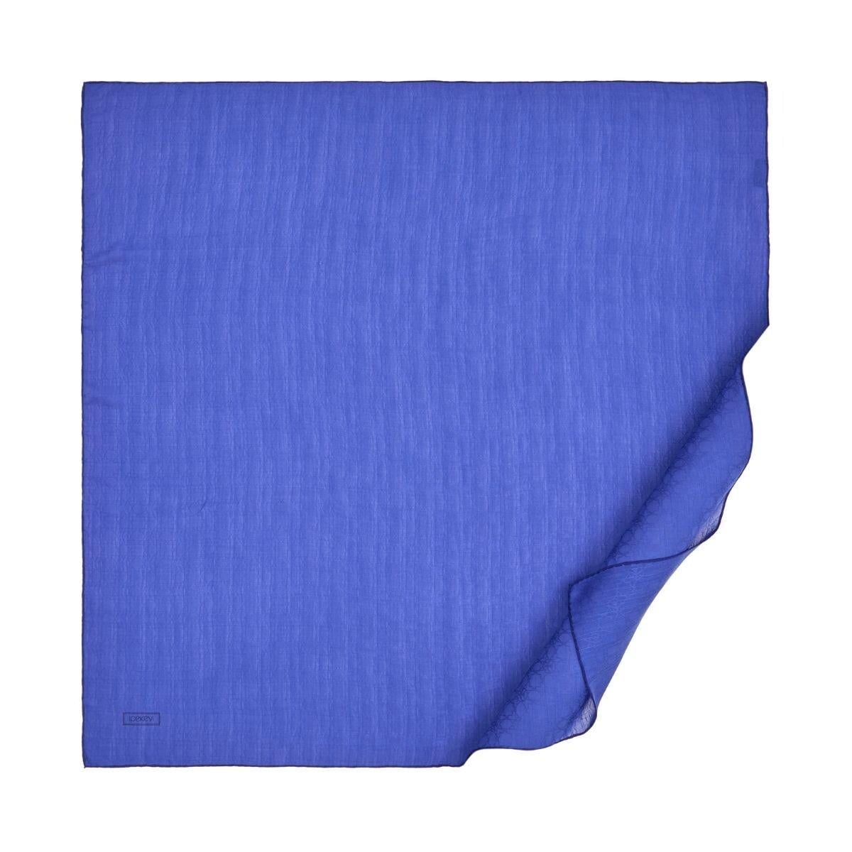 İPEKEVİ İpekevi 04358 Dört Mevsim Monogram Eşarp - Saks Mavisi  Eşarp 