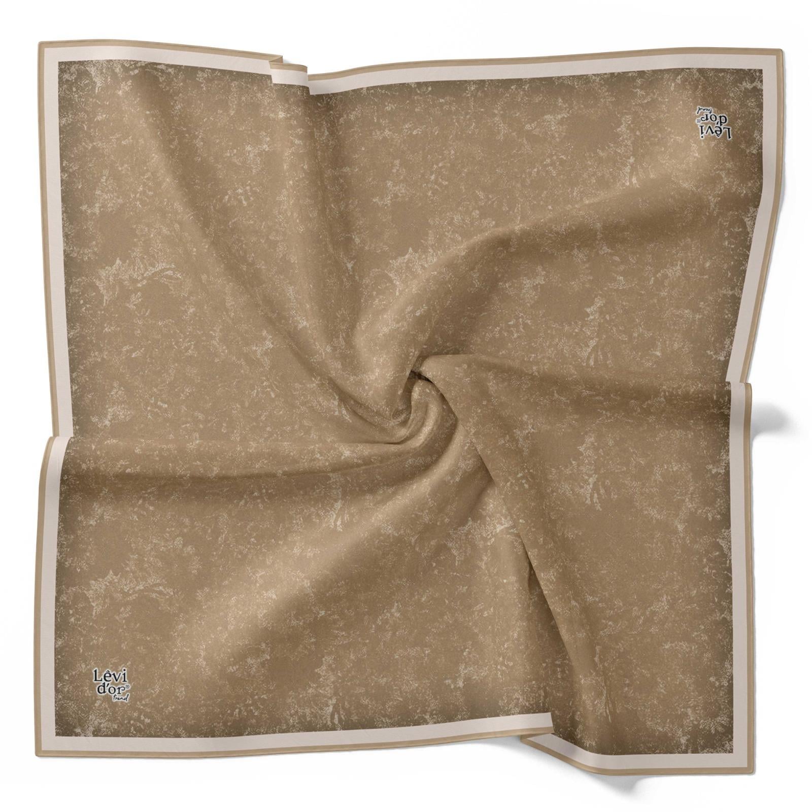LEVİDOR Levidor 17487 Mermer Baskılı Twill Eşarp - Sarı  Eşarp