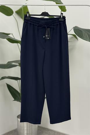 Sentez 5618 Elegance Beli Lastikli Pantolon - Lacivert