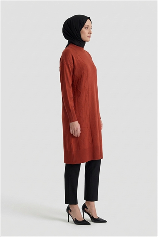 Armine Trend 26KAD406 Baklava Desen Tunik Bordo