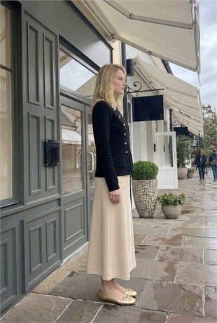 Düğme Detaylı Bluz 36409 Siyah