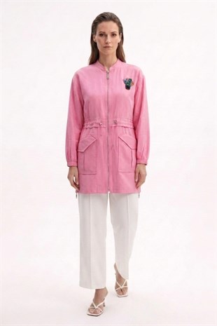 Boncuk Aksesuarlı Kap 1582-1 - Pembe