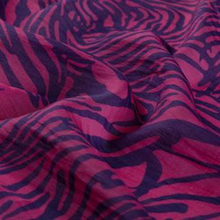 İpekevi 02236 Zebra Desenli Tensel Eşarp - Fuşya