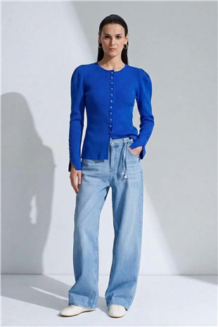 Düğme Detaylı Bluz 140687 Saks