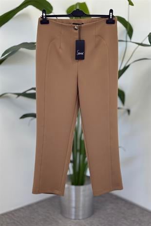 Sentez 5603 Milano Boru Paça Pantolon - Camel