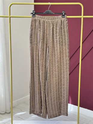 Ceremony 26Y342 Beli Lastikli Bol Paça Pantolon - Kahverengi