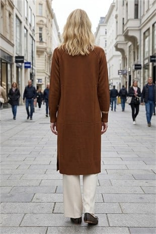 Ön Çiçek Baskılı Tunik 36231 Taba