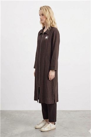 Yaka Aksesuar Detay Kap 15308 Browni
