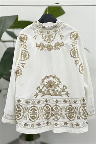 Ghisa 3364 Ceket - Ekru
