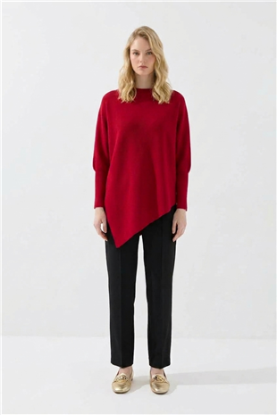 Yumuşak Dokulu Tunik 146019 Kırmızı Tunik NEFİSE 