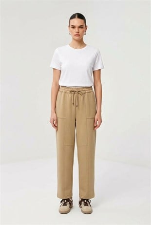 Sentez 5680 Streç Havuç Paçalı Pantolon Camel