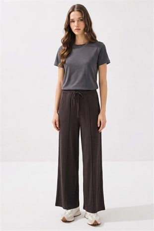 Palazzo Modal Jogger Pantolon 0037288 Kahve Pantolon İKOLL 