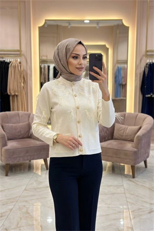 Venöve Hrk0006 Misa Hırka - Ekru