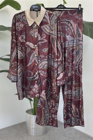 Ghisa 4087 Takım - Bordo