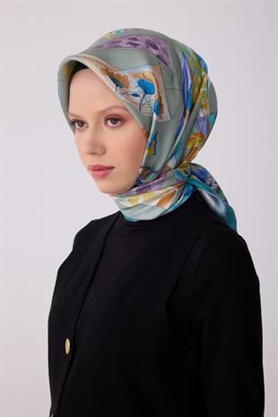 Belli Saf Twill İpek Eşarp 4316D (T) - Açık Yeşil