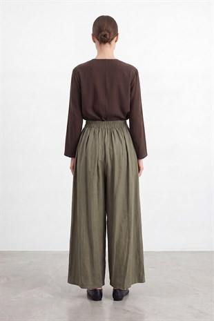 Basic Bol Paça Pantolon 18310 - Koyu Haki