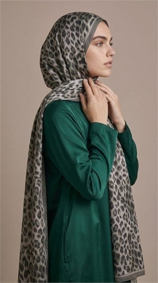 Levidor 39081 Leopar Vella Şal - Haki Şal LEVİDOR 