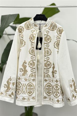 Ghisa 3364 Ceket - Ekru
