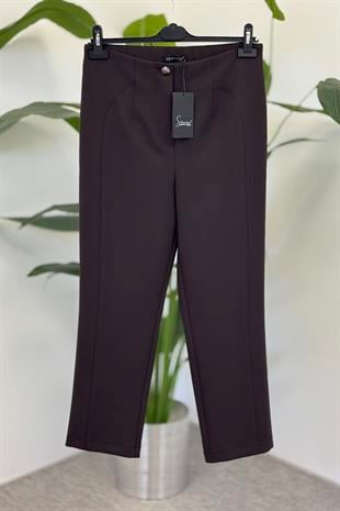 Sentez 5603 Milano Boru Paça Pantolon - Kahve