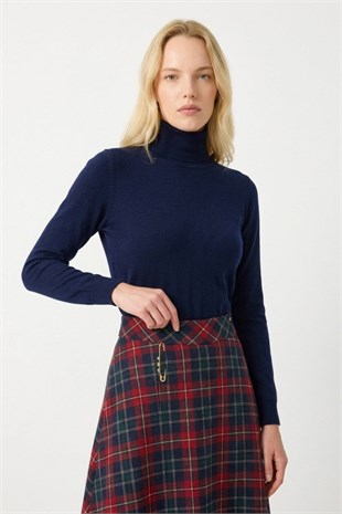 Armine Trend 26KT112 Ekose Detay Etek Bordo