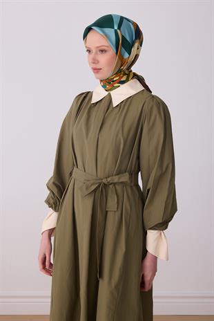 Belli Saf Twill İpek Eşarp 4300D (T) - Taba