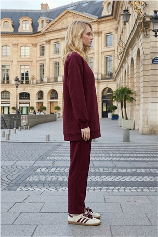 Konik Pantolonlu Burgas Takım 0038442 Bordo