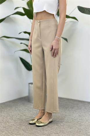 Sentez 5603 Milano Boru Paça Pantolon - Bej