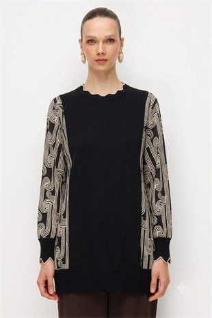 Ghisa 4200 Tunik - Siyah - Bej
