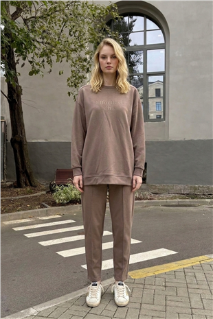 Konik Pantolonlu Burgas Takım 0038442 Vizon