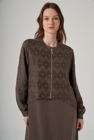 Nuss 2031 Elbise - Vizon