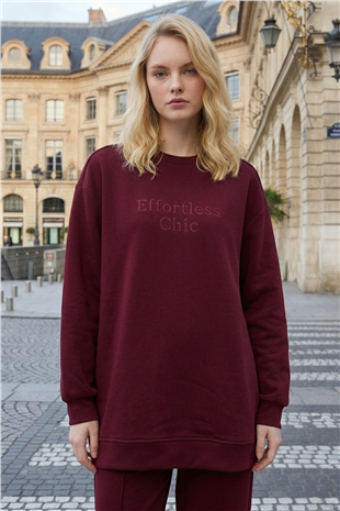 Konik Pantolonlu Burgas Takım 0038442 Bordo