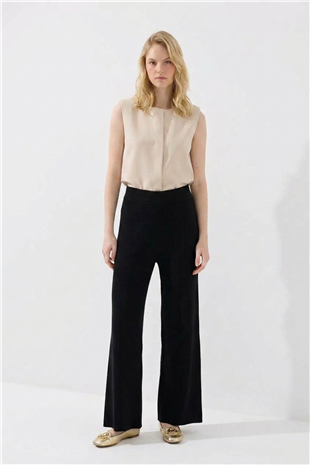 Fitilli Bol Paça Pantolon 146030 Kahve