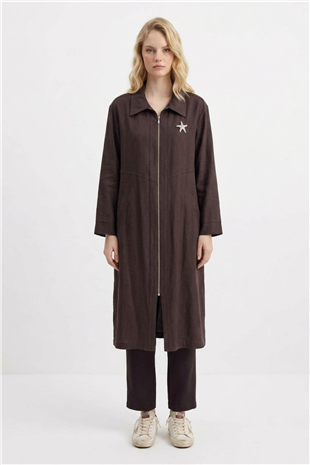 Yaka Aksesuar Detay Kap 15308 Browni