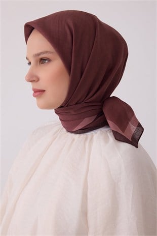 Belli Fresh Düz Rozy Eşarp Bordo