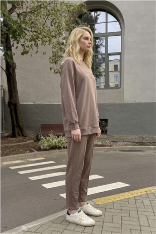 Konik Pantolonlu Burgas Takım 0038442 Vizon
