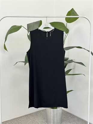 Basıc Kolsuz Bluz 0026989 - Siyah